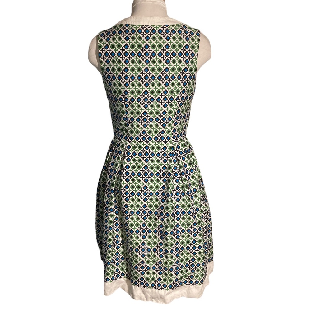Donna Morgan Button Down Retro Patterned Dress Si… - image 2